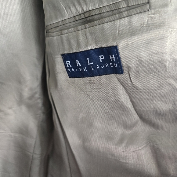 Ralph Ralph Lauren Blazer Sports Coat Men 40T Silk Wool Pinstripe Exellcent - Picture 12 of 15